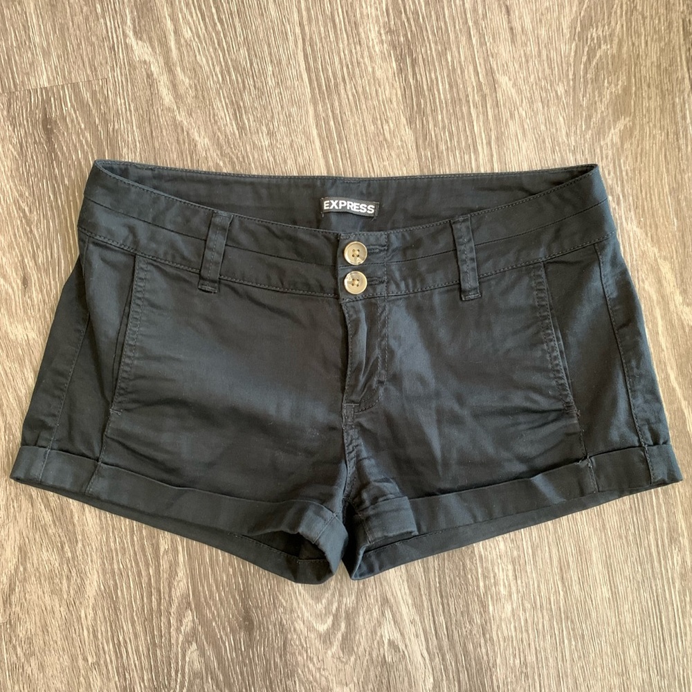 Express preppy black chino shorts - size 4